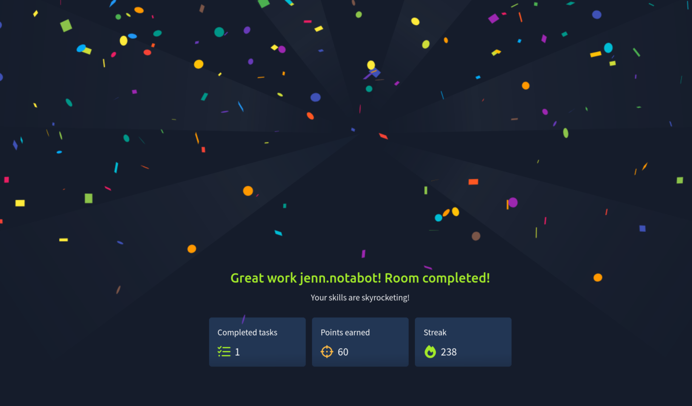 TryHackMe Smol room completion screen